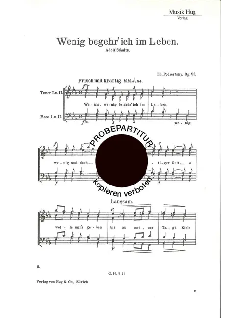 Wenig begehr ich im Leben